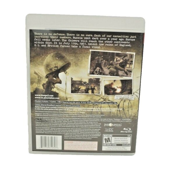 Insomniac Resistance: Fall of Man Sony PlayStation 3, 2007 Complete - Picture 3 of 3